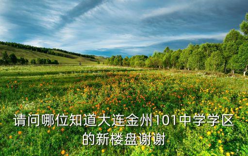 请问哪位知道大连金州101中学学区的新楼盘谢谢