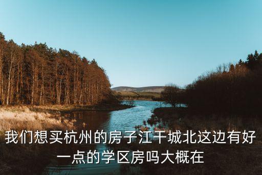 我们想买杭州的房子江干城北这边有好一点的学区房吗大概在