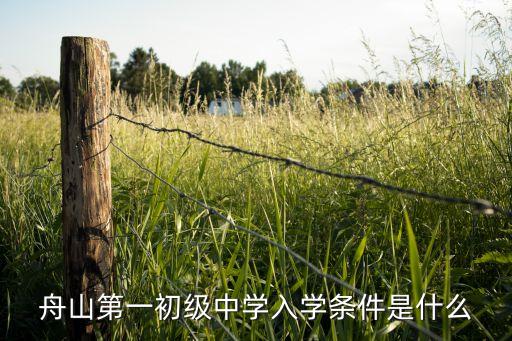 舟山第一初级中学入学条件是什么
