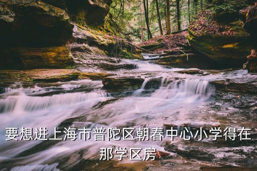 要想进上海市普陀区朝春中心小学得在那学区房