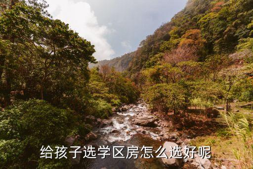 给孩子选学区房怎么选好呢