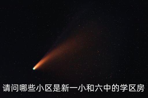 请问哪些小区是新一小和六中的学区房