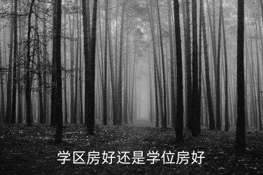 学区房好还是学位房好