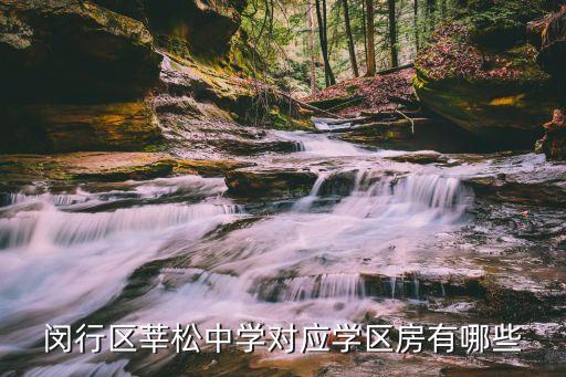 闵行区莘松中学对应学区房有哪些