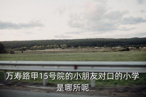 万寿路甲15号院的小朋友对口的小学是哪所呢