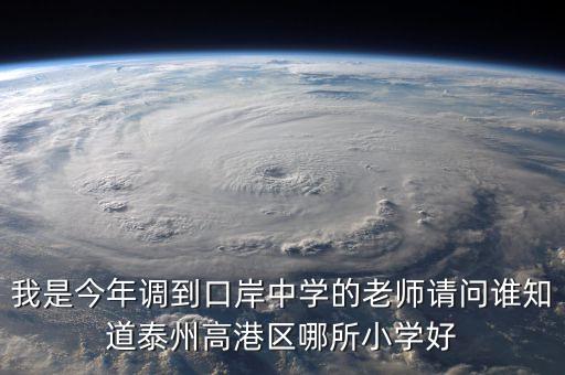 我是今年调到口岸中学的老师请问谁知道泰州高港区哪所小学好