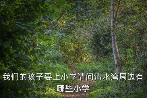 我们的孩子要上小学请问清水湾周边有哪些小学
