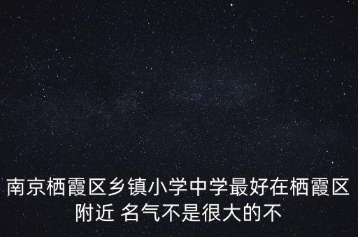 南京栖霞区乡镇小学中学最好在栖霞区附近 名气不是很大的不