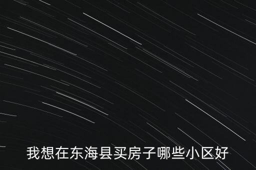 我想在东海县买房子哪些小区好