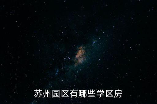 苏州园区有哪些学区房