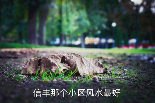 信丰哪个学区房好，信丰县城那个小区配套最好