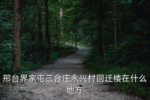 邢台界家屯三合庄永兴村回迁楼在什么地方