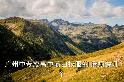 广州中专或高中蓝白校服的 麻烦说几个