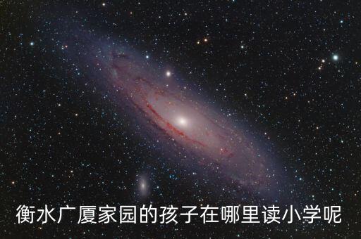 衡水广厦家园的孩子在哪里读小学呢