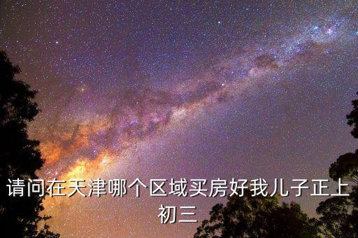 请问在天津哪个区域买房好我儿子正上初三