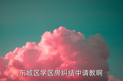 东城区学区房纠结中请教啊