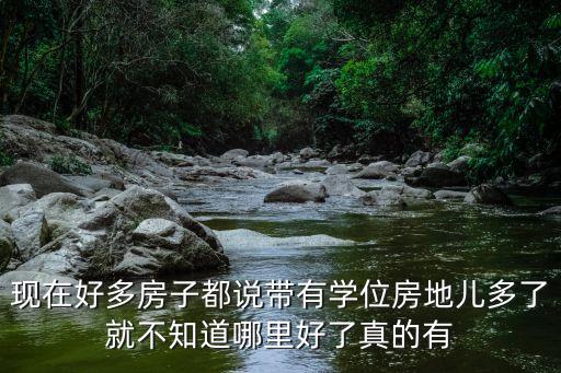 现在好多房子都说带有学位房地儿多了就不知道哪里好了真的有