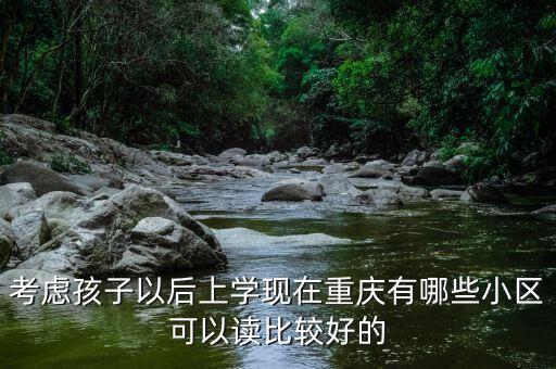 考虑孩子以后上学现在重庆有哪些小区可以读比较好的