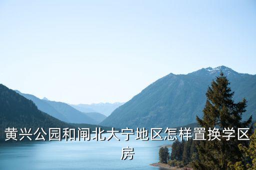 黄兴公园和闸北大宁地区怎样置换学区房