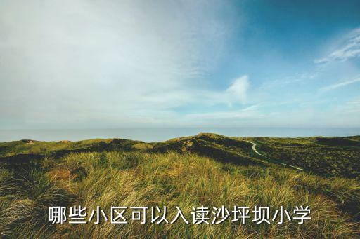 哪些小区可以入读沙坪坝小学
