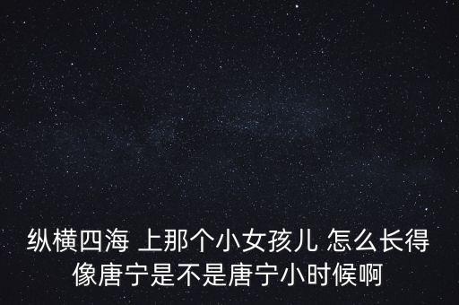 纵横四海 上那个小女孩儿 怎么长得像唐宁是不是唐宁小时候啊