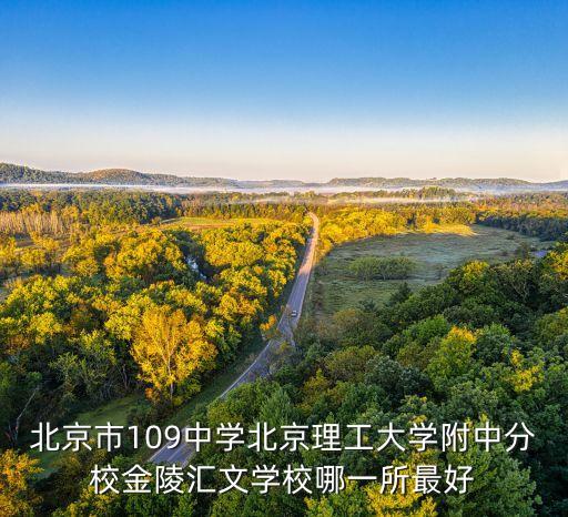 北京市109中学北京理工大学附中分校金陵汇文学校哪一所最好