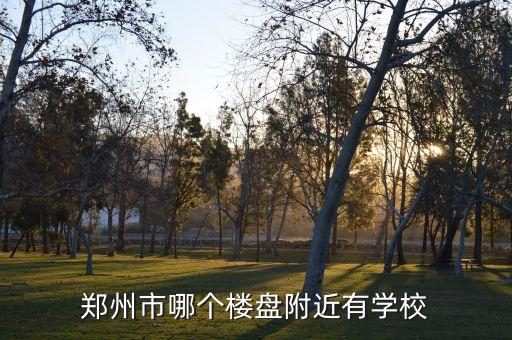 郑州市哪个楼盘附近有学校