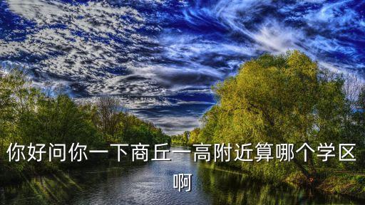 你好问你一下商丘一高附近算哪个学区啊