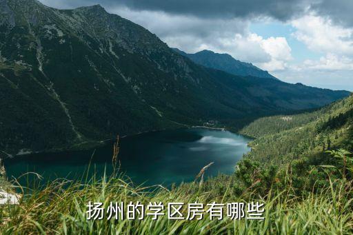 扬州的学区房有哪些