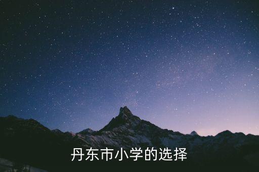 丹东市小学的选择