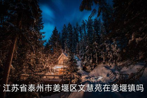 姜堰文慧苑属于哪个学区房，江苏省泰州市姜堰区文慧苑在姜堰镇吗