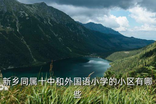 新乡同属十中和外国语小学的小区有哪些