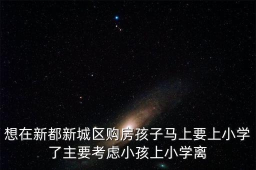 想在新都新城区购房孩子马上要上小学了主要考虑小孩上小学离