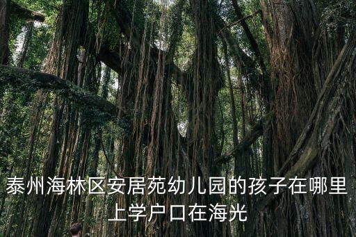 泰州学区房有哪些变化，泰州海林区安居苑幼儿园的孩子在哪里上学户口在海光
