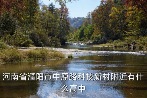 河南省濮阳市中原路科技新村附近有什么高中