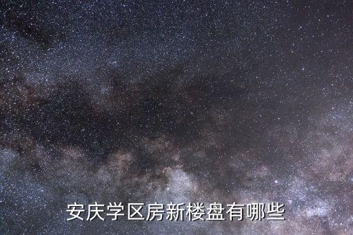 安庆学区房新楼盘有哪些