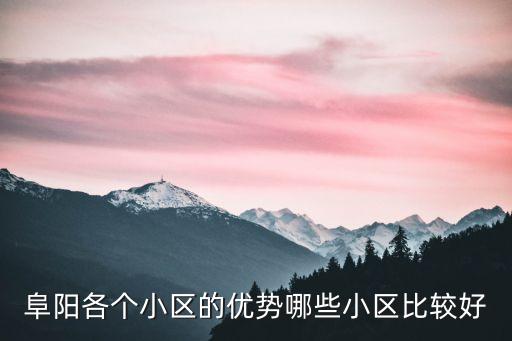阜阳学区房哪些比较好，阜阳的哪些小区交通便利离学校近安全设施好