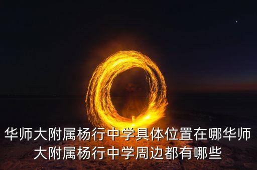 华师大附属杨行中学具体位置在哪华师大附属杨行中学周边都有哪些