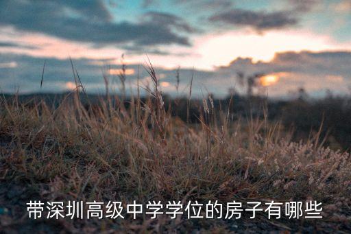 带深圳高级中学学位的房子有哪些