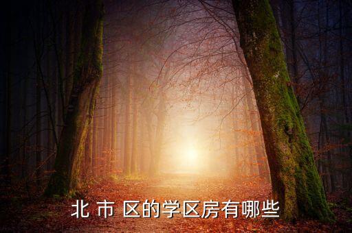北 市 区的学区房有哪些