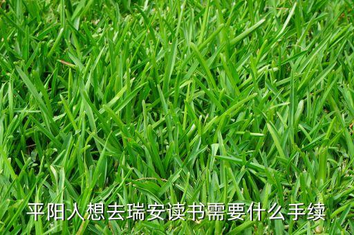 平阳人想去瑞安读书需要什么手续