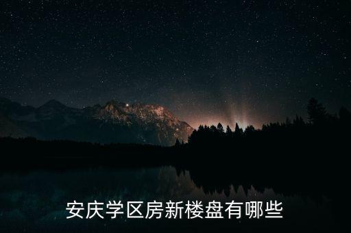 安庆学区房新楼盘有哪些