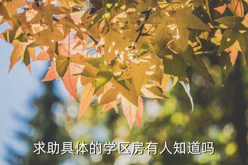 求助具体的学区房有人知道吗