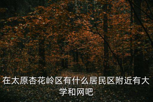 在太原杏花岭区有什么居民区附近有大学和网吧