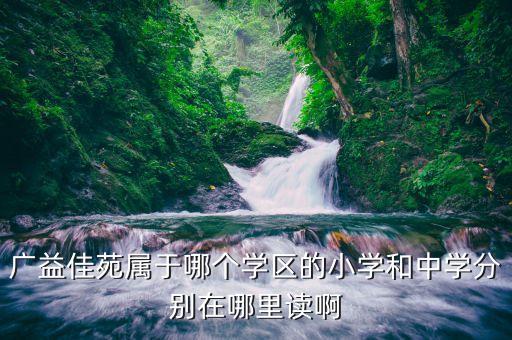 广益佳苑属于哪个学区的小学和中学分别在哪里读啊
