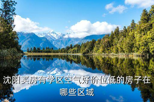 沈阳买房有学区空气好价位低的房子在哪些区域