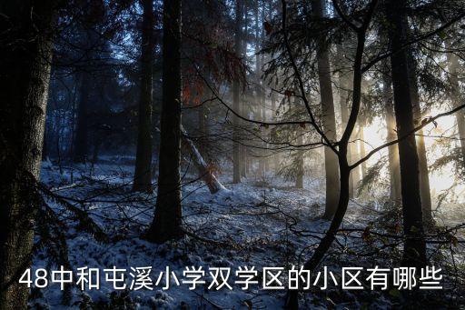 48中和屯溪小学双学区的小区有哪些