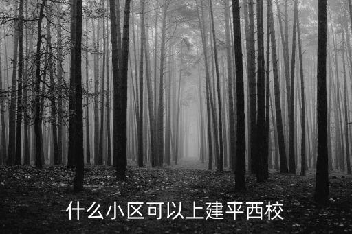 什么小区可以上建平西校