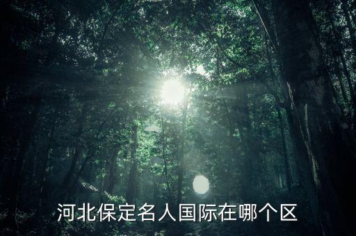 河北保定名人国际在哪个区