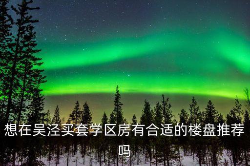 想在吴泾买套学区房有合适的楼盘推荐吗
